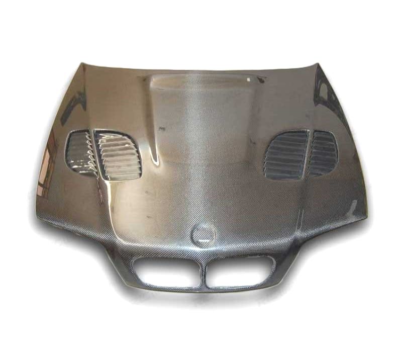 CAPÔ BMW E46 02-06 LOOK M3 GTR C/ ENTRADA DE AR CARBONO