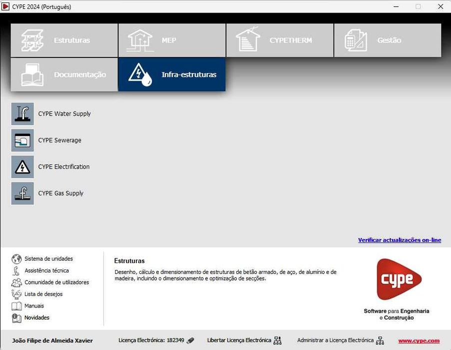 CYPE 2024 (Cypecad + Cype3D + MEP + Gestao + CypeTherm + Infra-Estruturas)