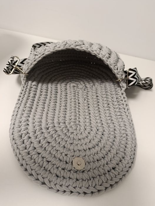 Torebka jodełka na szydełku hand made