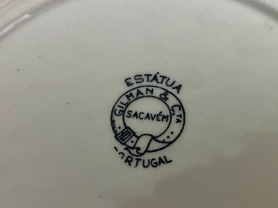 Lote 12 Pratos Rasos Sacavém "Estátua" – Gilman & Cta (Kit 4)