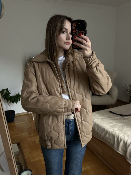 Стьобана куртка з екошкіри