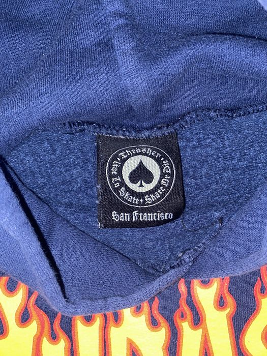 худі trasher синє