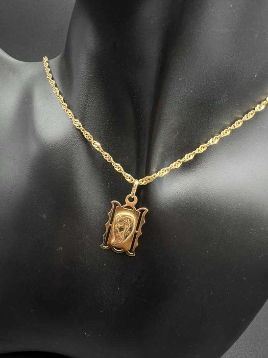 Złoty łańcuszek z medalikiem Próba 585 4,58 gram