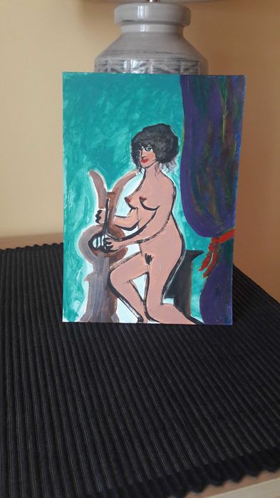 Akt Kobiety - Obraz malowany ręcznie akryl/karton