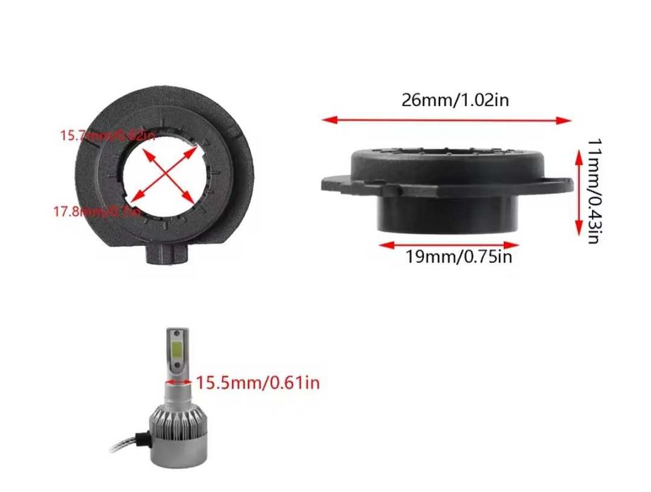 Крепление для led ламп H7