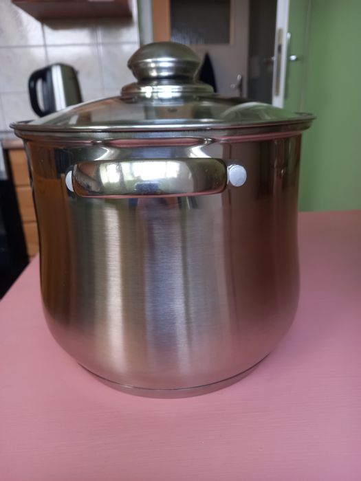 Wysoki garnek stalowy kociołek 5,5l 20 cm