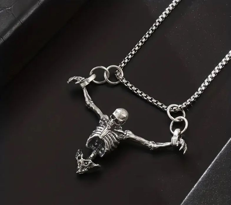 Цепочка ланцюжок череп скелет кольцо для чоловіків та жінок,Хелоуін
