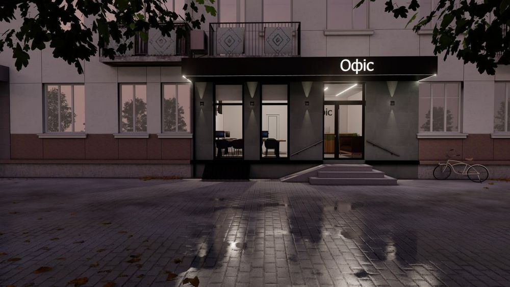 Дизайн офісів, фасадів, МАФів, 3D візуалізація