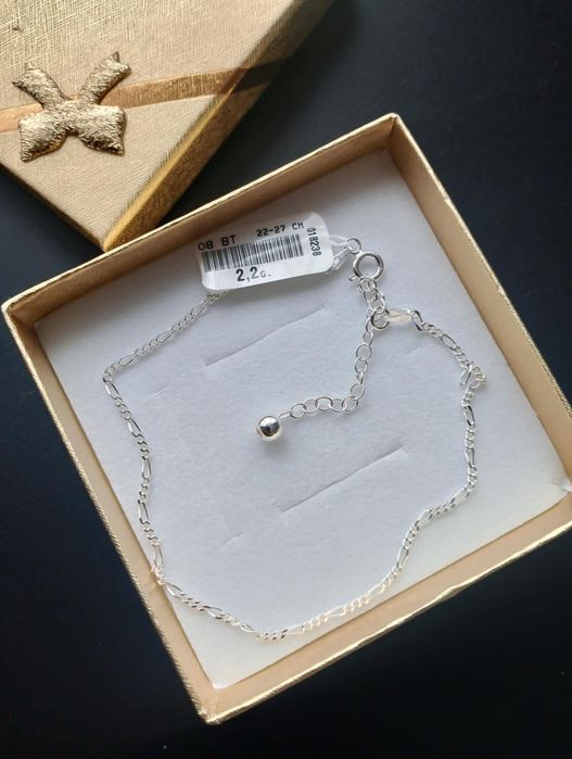 Bransoletka na nogę srebro pr. 925