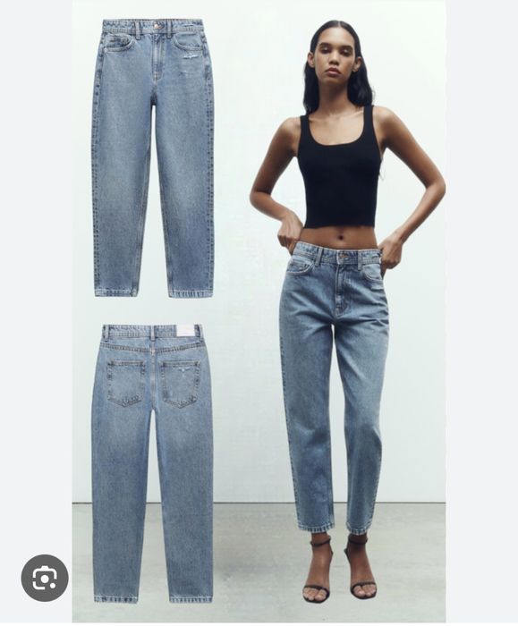 Джинси zara mom fit 34