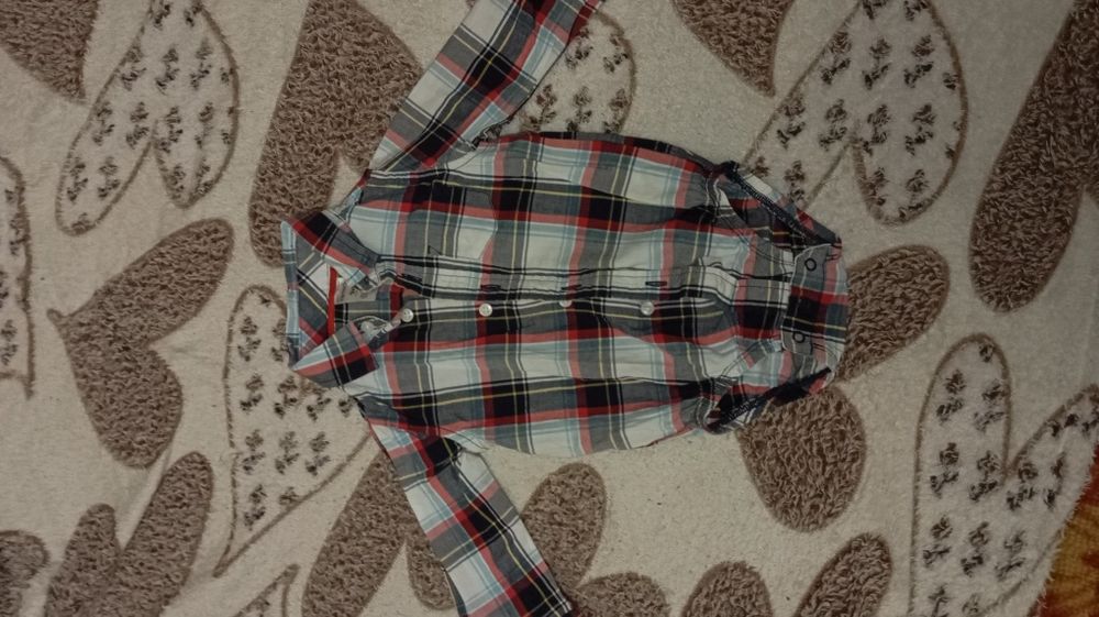 Бодик рубашка в клетку