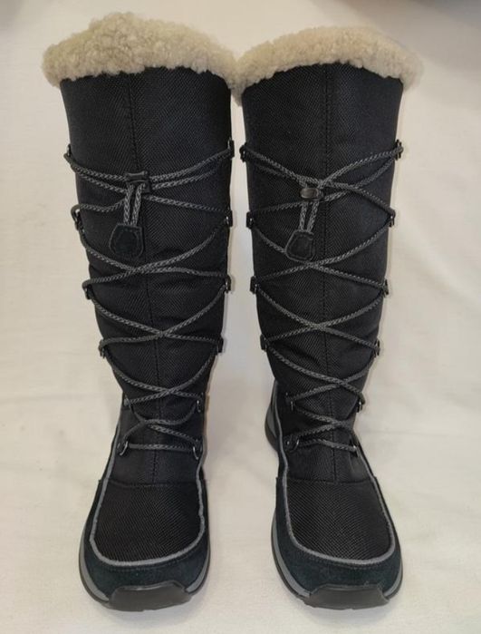 Buty zimowe kozaki śniegowce CLARKS 39r gore-tex wełna 25,5cm wkładka