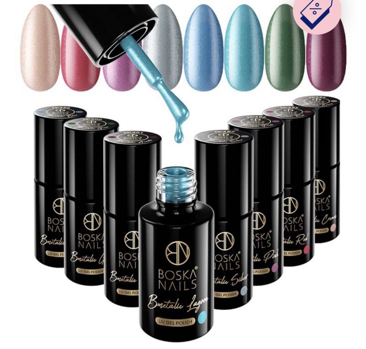 Zestaw 7 lakierow hybrydowych Boska Nails NOWE