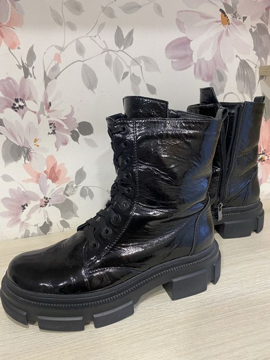 Ботинки кожа/лаковые