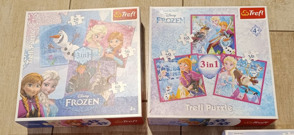 Puzzle Kraina Lodu 3w1, 2 pudełka