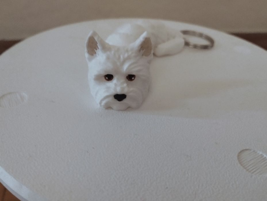 Zawieszka Brelok 3 d , pies wesrlt highland