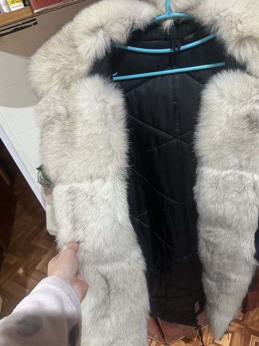 Парка с натуральним хутром фінского песця
