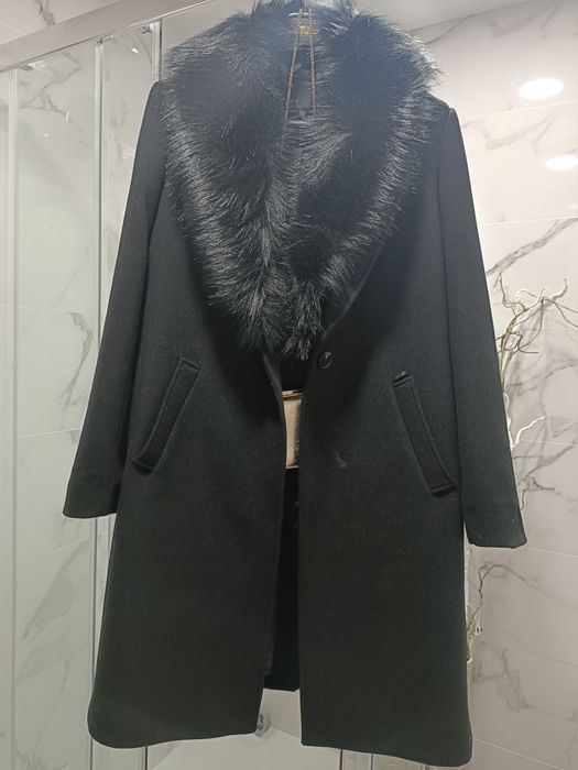Casaco sobretudo da salsa com pêlo sintético
