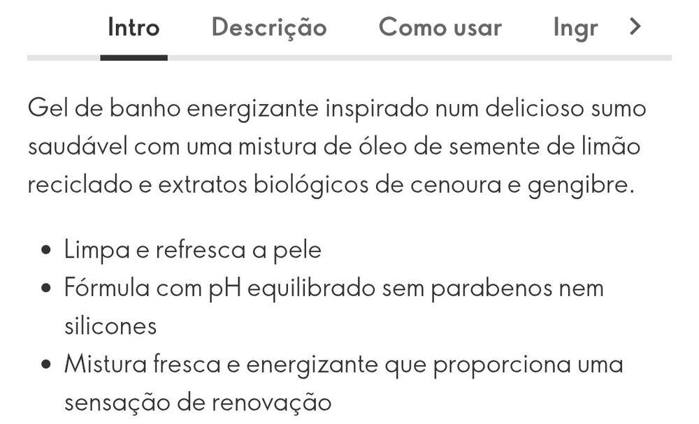 Gel de Banho Energizante 250ml Oriflame