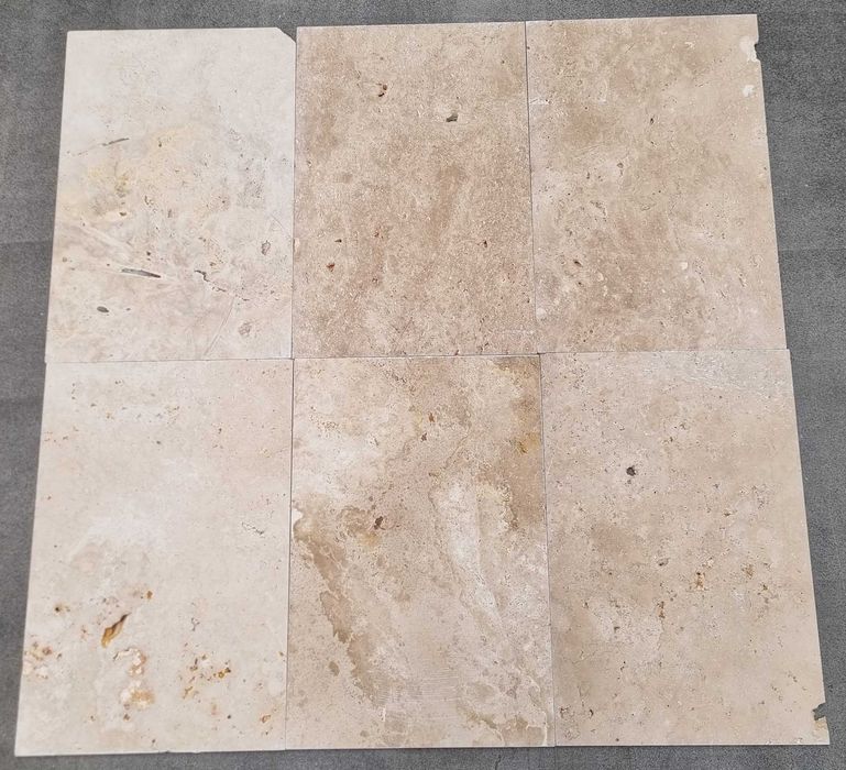 Trawertyn Blend Mix, Classic, Ivory, Light 40,6x61x1,2 cm kamień naturalny płytki