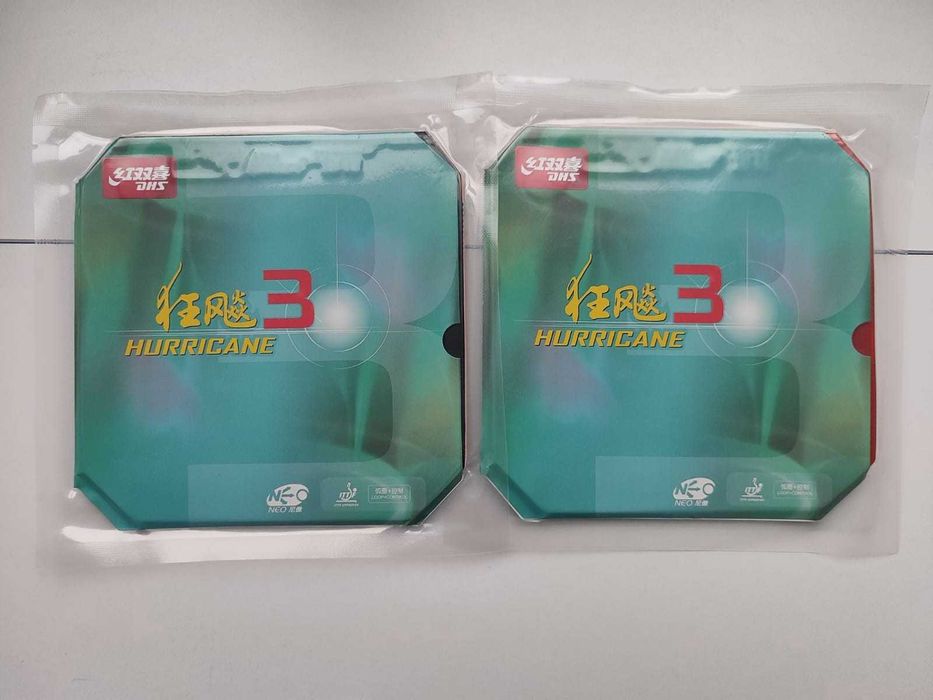 Накладка DHS Hurricane 3 Neo 39° 2.1 мм | Чорна та Червона | Оригінал