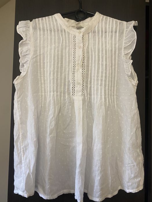 Letnia bluzka biała boho H&M 36 mama ciążowa