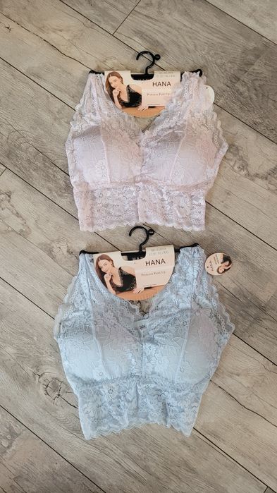 Hana dwa koronkowe biustonosze nowe XL/2XL