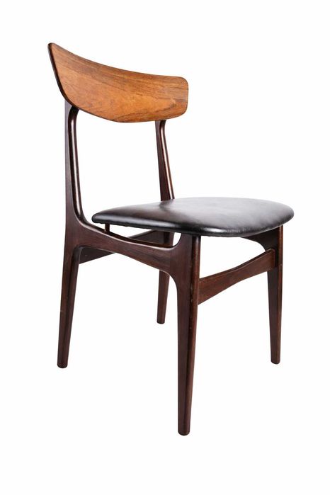 Kpl stół i 4 krzesła palisander Dania –Schonning & Elgaard 1960r 120cm
