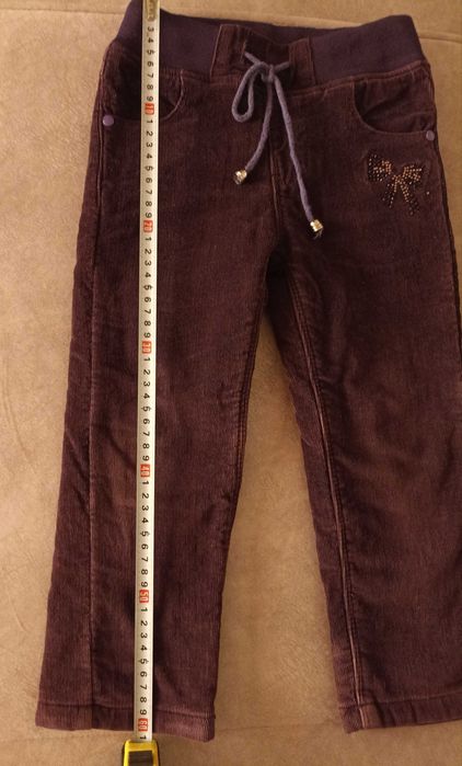 Вельветові штани джинси теплі джемпер на дівчинку  р. 98-104