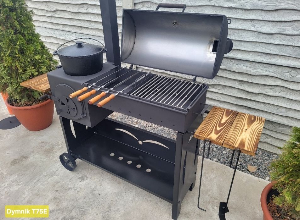 • 5мм! Усилення! ВІД ЗАВОДУ! Мангал Барбекю з пічкою під Казан /Смокер