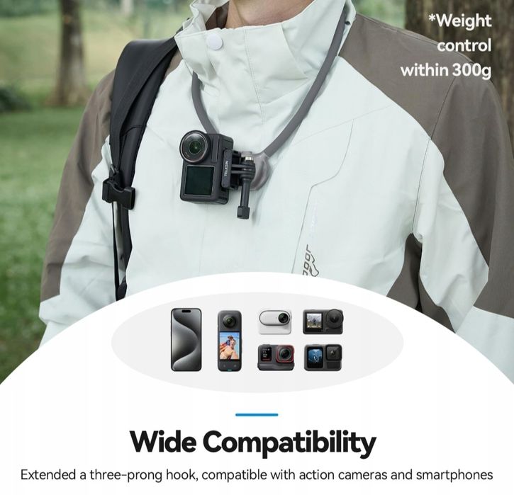 TELESIN SE 2.0 Uchwyt na szyję do kamer z wbudowaną rotacją