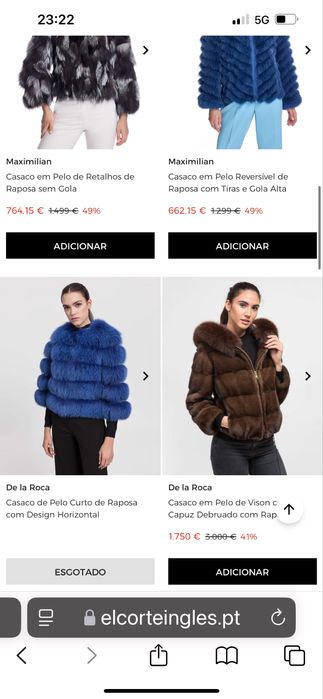 Casaco Pelo Raposa Real (verdadeiro- Pêlo Genuino) M