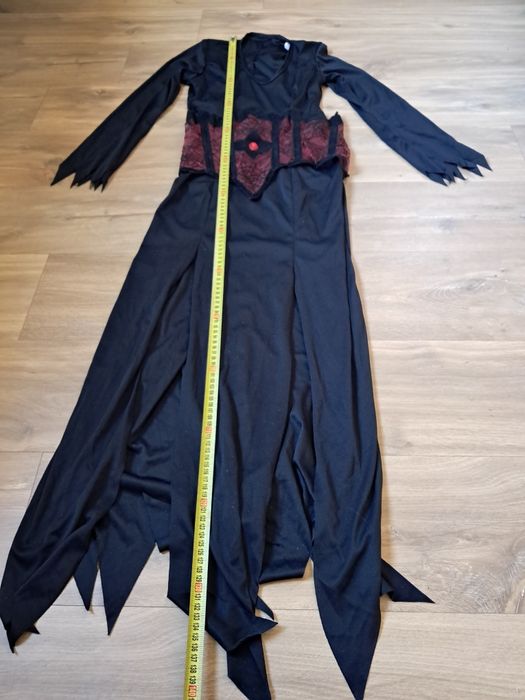 Morticia Adams wampirzyca drakula sukienka strój przebranie S 36