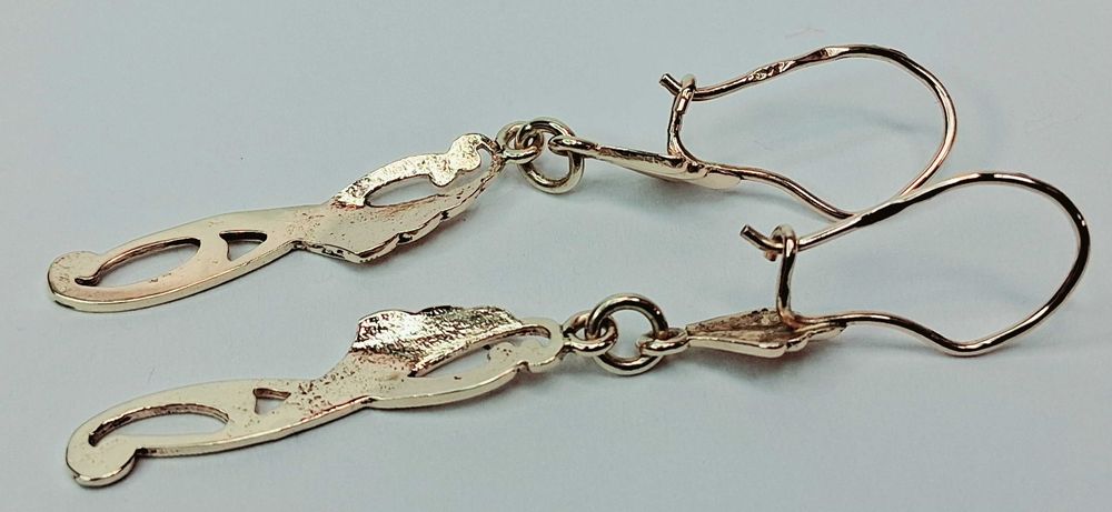 Złote kolczyki P;585 - WISZĄCE