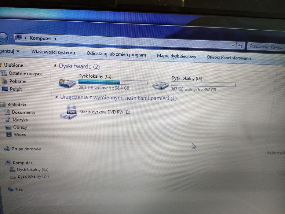 Laptop Toshiba Satellite L750 -12U piękny stan 8 GB Ram i5 procesor