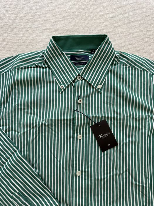 Camisa homem verde com riscas brancas - Forecast