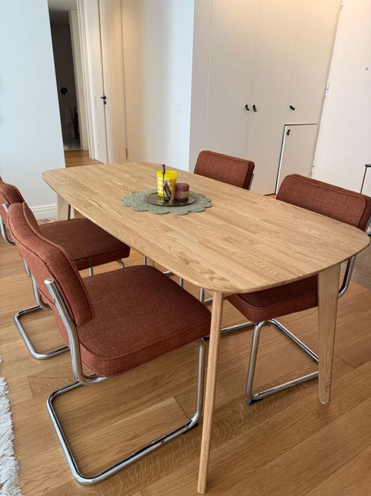 Solid oak dining table