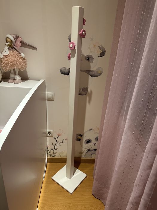 Cabide flores margaridas de madeira pinho criança menina