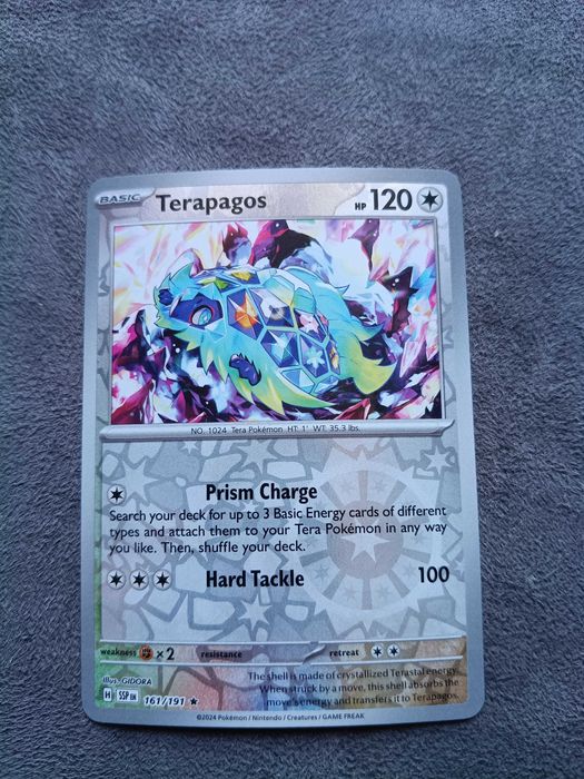 REVERSE HOLO Terapagos 161/191 Karta POKEMON TCG S&V Surging Sparks
