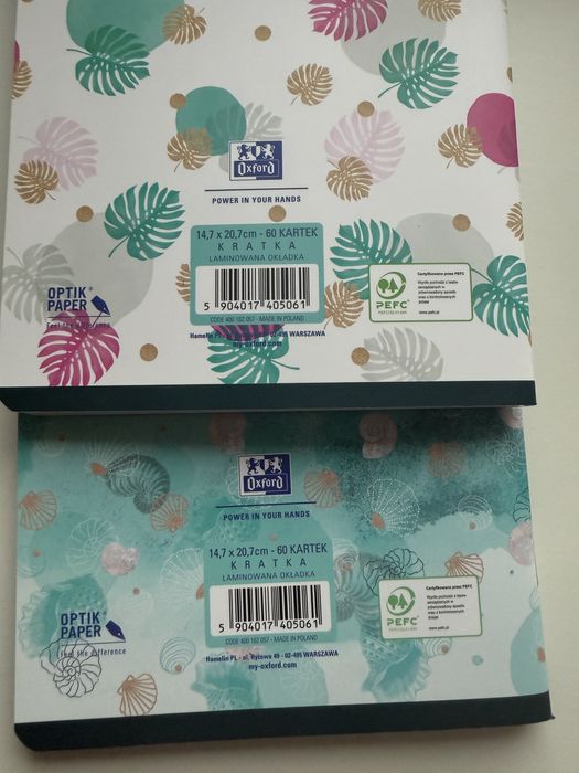 zeszyty w kratkę Oxford
