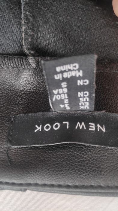 Spódnica skórzana new look czarna wysokim stanem rozm 34