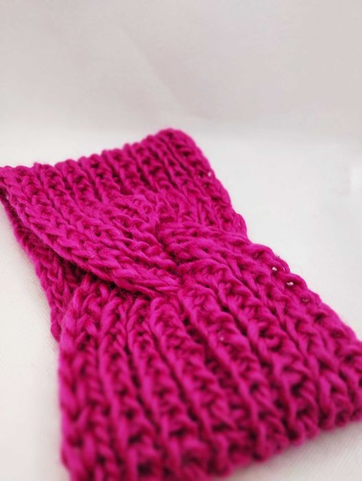 Amarantowa opaska na głowę