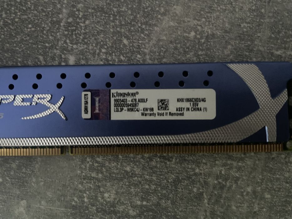 продам озу від hyper x на 4 гб