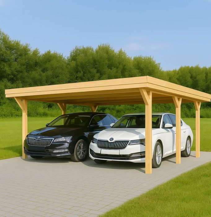 wiata garażowa 5x5m grubsze słupy