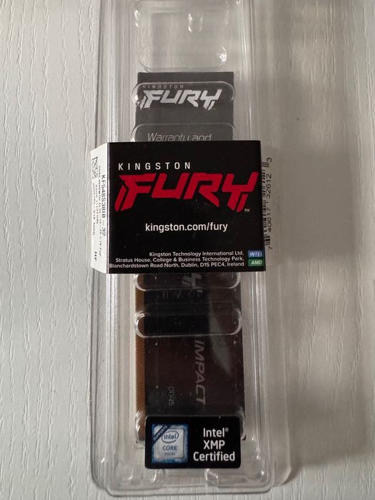Kingston Fury 32GB [1x32GB 4800MHz DDR5 CL38 SODIMM]