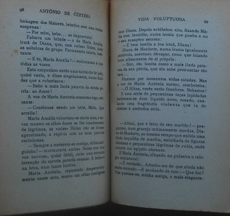 Vida Voluptuosa de António de Cértima (1ª Edição)