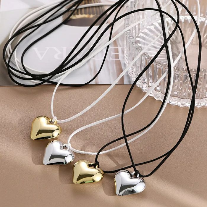 Прикраса Кулон підвіска сердце в золотому та срібному кольорі