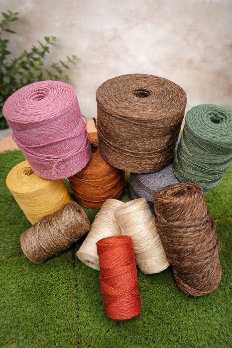 Fio de sisal 2 cabos em cor natural e outras