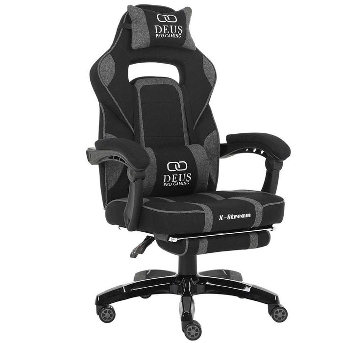 Fotel gamingowy X-Stream – Ergonomia, Podnóżek, Ciche Kółka