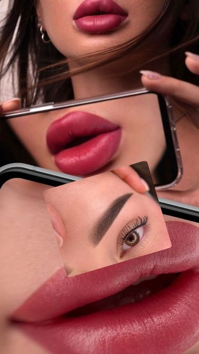 Перманентний макияж губ брів стрілочок татуаж перманенту курси бровей